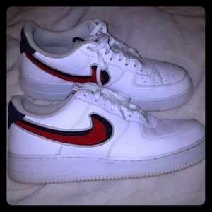 Nike AirForce 1 chenille swoosh